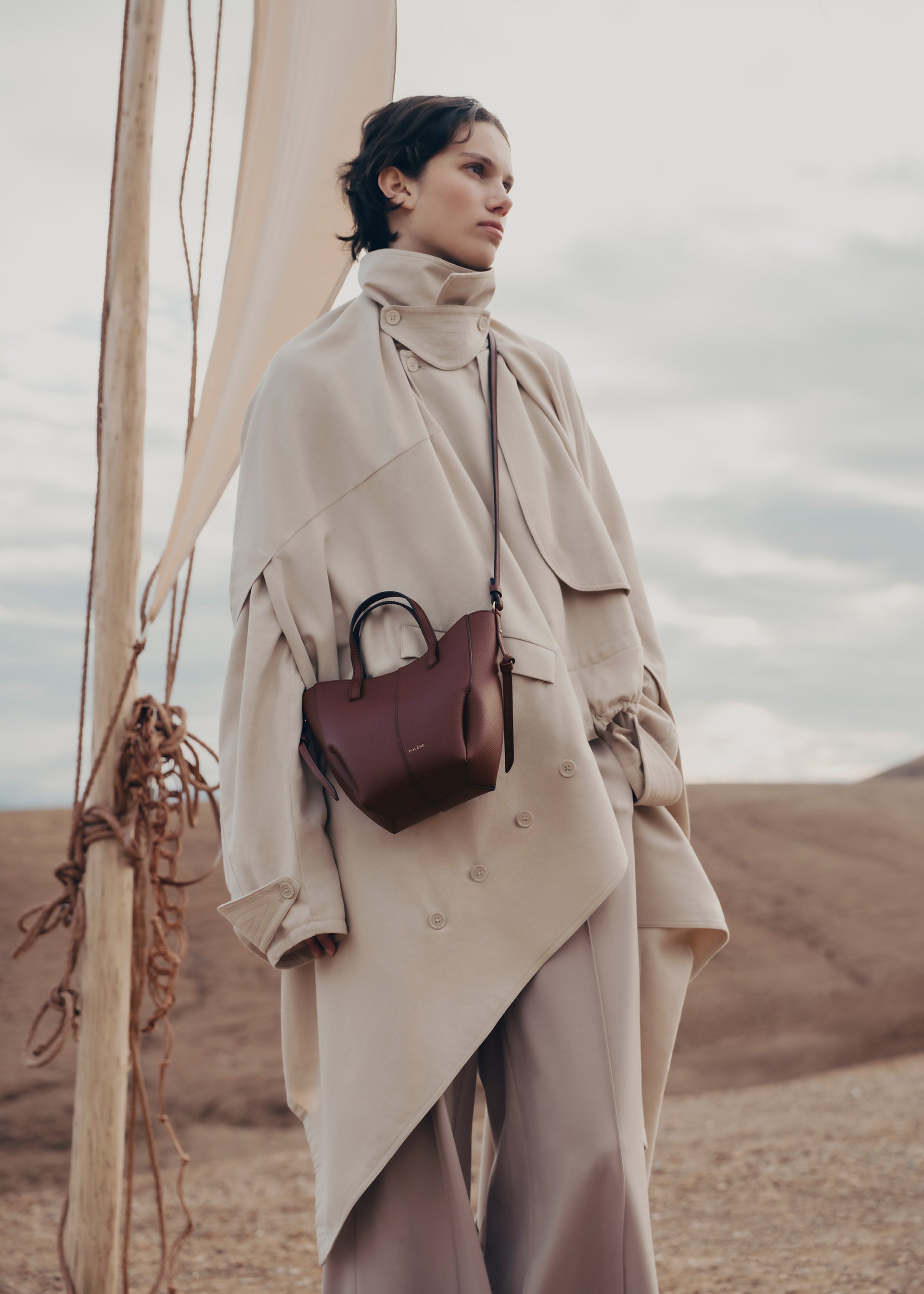 Cyme Tote Nano - Cerise Noire Grainé