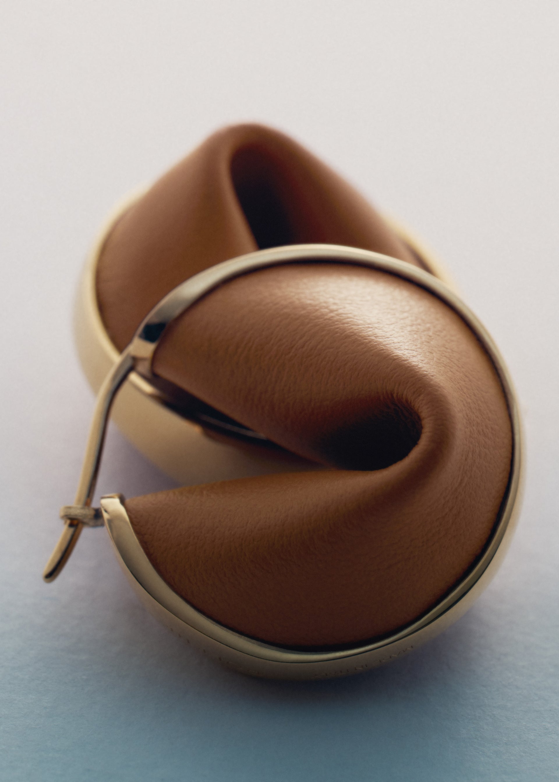 Créoles Ormé - Dorée Cuir Camel