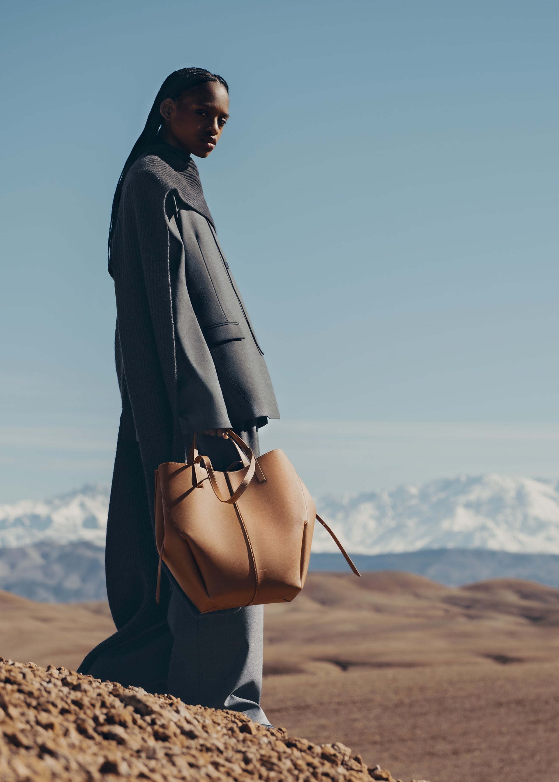 Cyme Tote - Camel Grainé