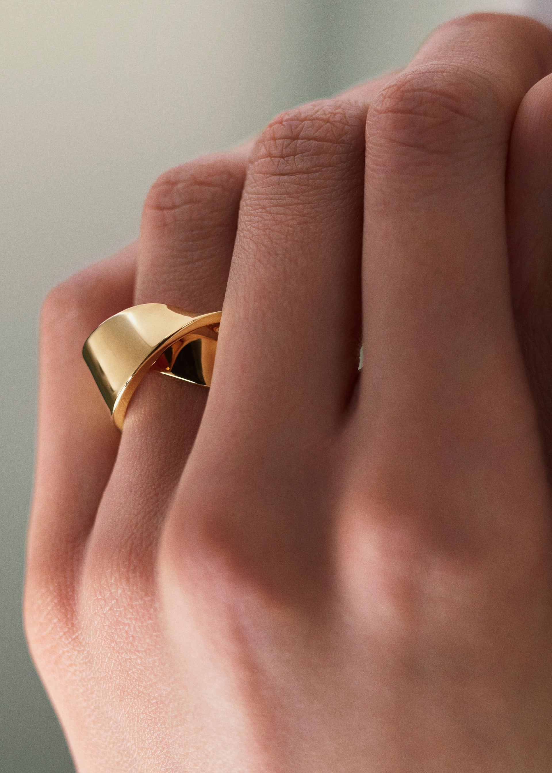 Bague Volute Éole - Dorée à l’or 24 carats