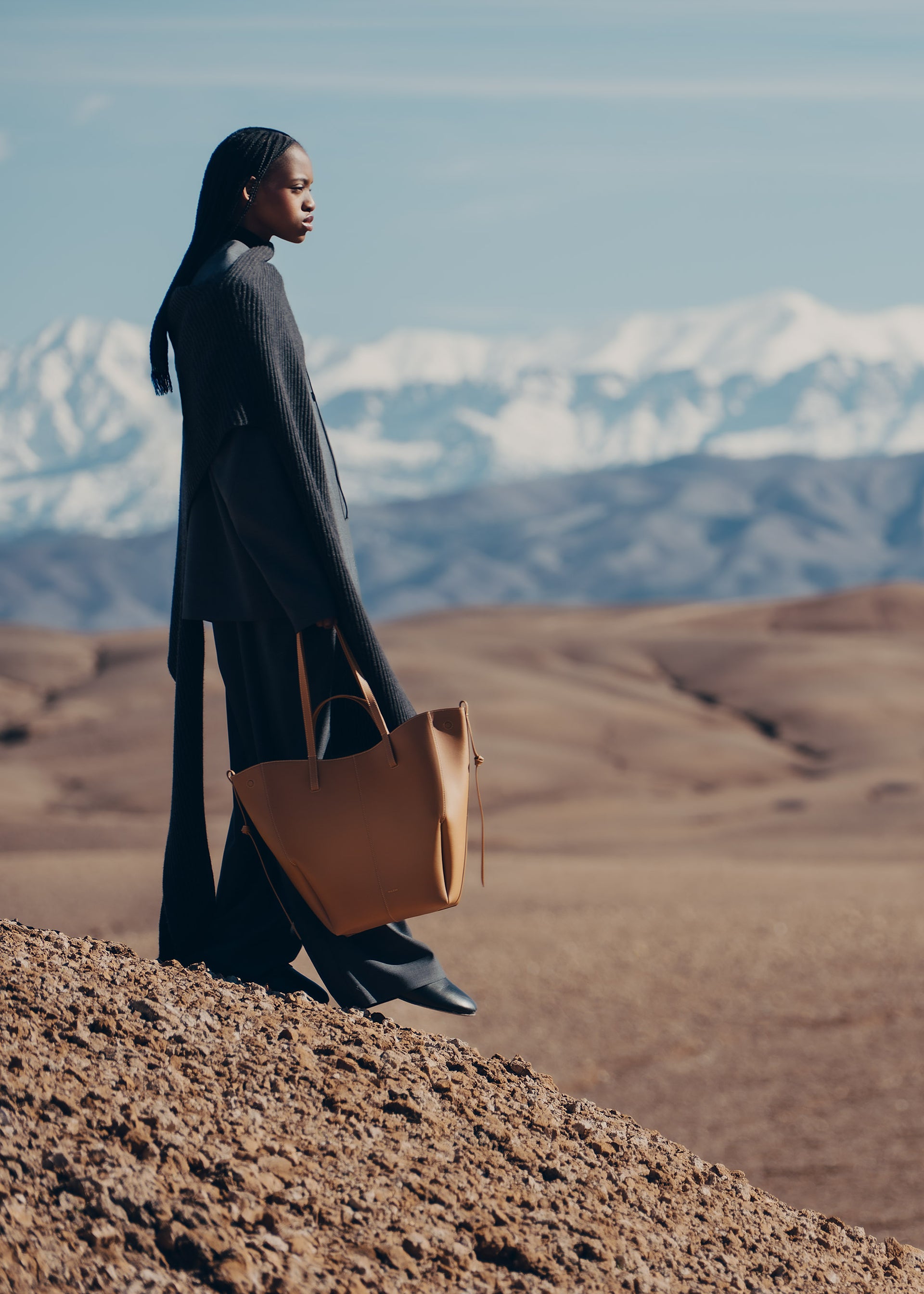 Cyme Tote - Camel Grainé