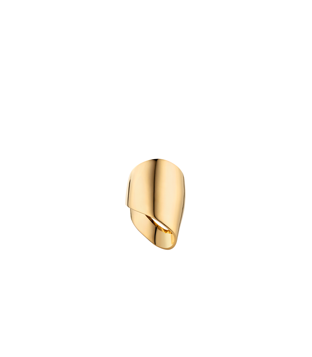 Bague Drapée Éole - Dorée à l’or 24 carats