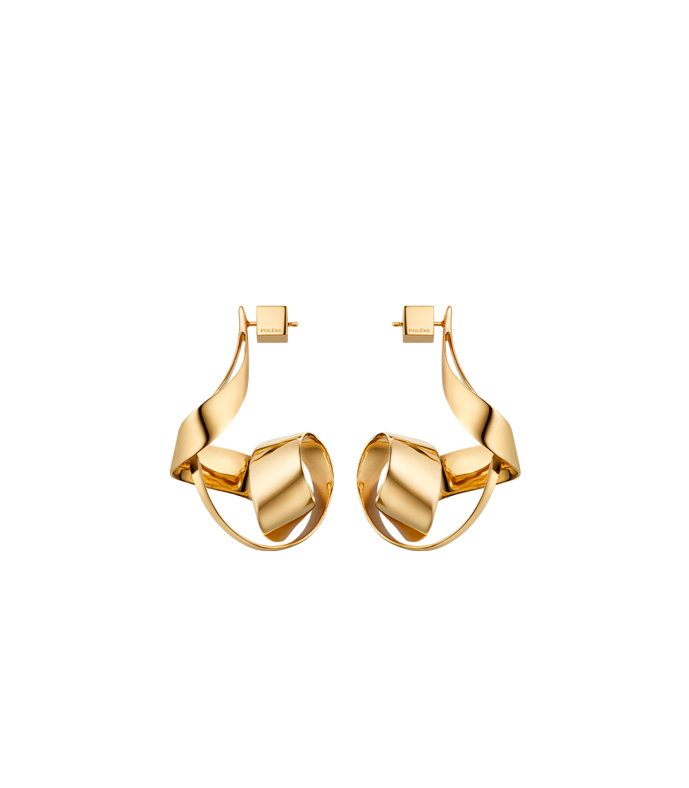 Boucles d’oreilles Spirales Éole - Dorée à l’or 24 carats